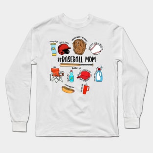 Baseball Mom Game Day Long Sleeve T-Shirt